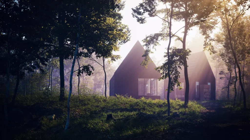 Photorealistic architectural visualization of Forester's House in Zurich Switzerland