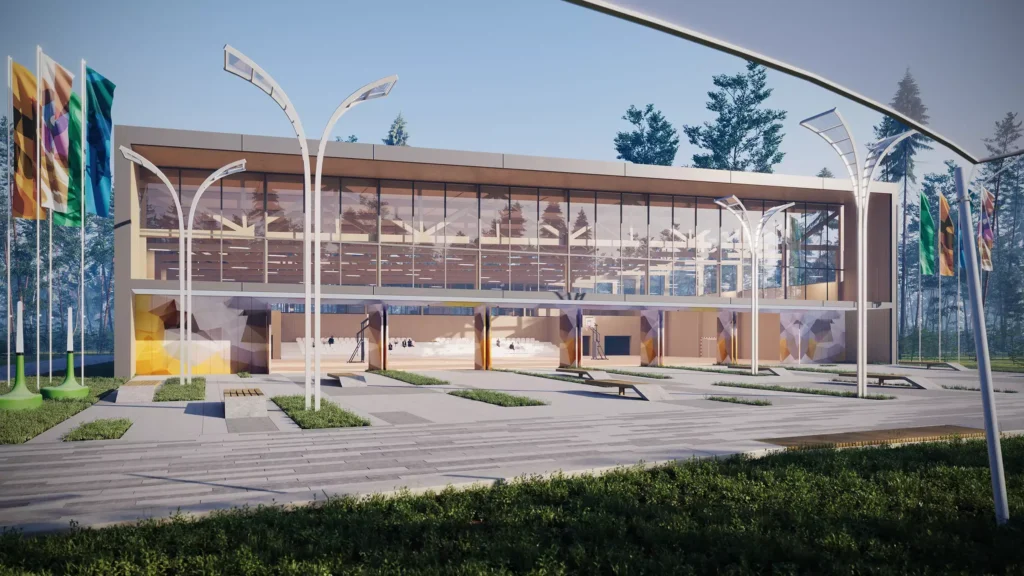 Scientific and entertainment complex architectural visualization by Mindness